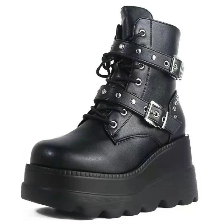 New%20Women's%20Pu%20Leather%20Ankle%20Boots%20Women%20Autumn%20Winter%20Round%20Toe%20Lace%20Up%20Shoes%20Woman%20Motorcycle%20Platform%20Botas%20Gothic%20Shoes%20-%20Image%206