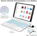 Pad 10.2 Keyboard Case with TouchPad, iPad 9th/8th/7th Gen, iPad Pro 10.5”, iPad Air3,,7-Color Backlit, 360 Rotatable, Wireless Bluetooth Keyboard Protective Folio Cover, Auto Sleep/Wake (White. 