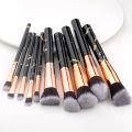 10pcs Set Makeup Brushes Tool Set Cosmetic Powder Eye Shadow Foundation Blush Blending Beauty Maquiagem Beauty Kit for Party. 