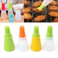 Oil Bottle Tool with Silicone Brush Heat Resistant BBQ Basting Barbecue Brush Cooking Frying Pastry Oil Brush. 