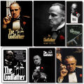 Classic Movie Gangsters The Godfather Poster HD art canvas painting home living room bedroom bar aesthetic decoration. 