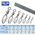Fishing Swivels Snap 15~60Pcs Hooked Snap Stainless Steel Fishing Rolling Barrel Swivel Fishing Lure Connector Interlock Snap.