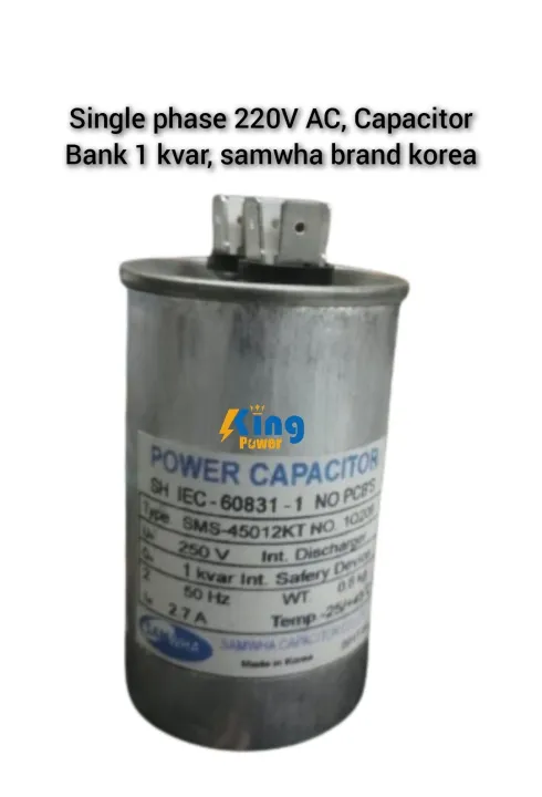 Single%20phase%20220V%20Power%20factor%20Capacitor%201%20KVAR,%20SAMWHA%20Brand%20Korea%20-%20Image%203