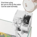 External Filter Aquarium Acrylic Backpack Filter 3-in-1 Waterfall Hang On Filter Aquarium with Filter Cotton for Water Circulation Transparent 3W. 