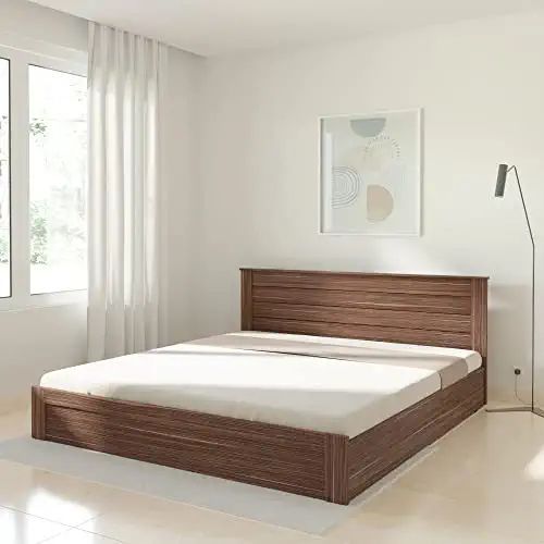 Ghania Stylish Smart Double King Size Bed - With 2 Side Tables