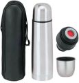 Stainless Steel Flask Hot and Cold Premium Quality Steel Water Bottle Flip Style Vacuum Insulated Flask with cover, Hot and Cold Water Bottle, Double Walled Stainless Steel Bottle for Travel, Home, Office, Outdoor, Gym, Sports, (Silver). 
