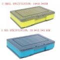 BURLE Fishing Accessories Box U Size Wooden Shrimp Box Bait Box Storage Box VIB Minobo Climb Transparent. 