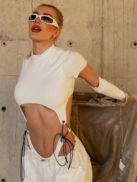 Short%20Sleeve%20Bodysuit,%20Mock%20Neck%20Women%20Y2k%20Clothes,%20Hollow%20Out%20One-Piece%20Body%20Feminino,%20Lace%20Up%20Club%20Outfits,%20%20Lingerie%20-%20Image%206