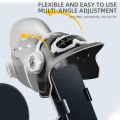 Motorcycle Phone Holder Cute Helmet Shaped Sun Visor Rainproof Handlebar Mirror Base Phone Brackets For Cell Phone Navigation.