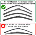 Car Wiper Rubber Strip Filling Strip Suitable For 6mm Frameless Wiper Car Accessories 14"-32"Inch Cuttable Wiper Rubber Strip. 