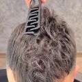 2pc Men's Styling Comb for Hair Gripping and Styling Fluffy Hair with Top Textured Perm Front Spiny Design Hairdressing Tool. 