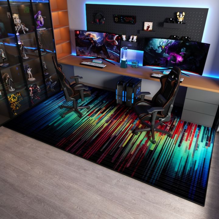 VIKAMA computer chair floor mat, gaming chair carpet, soundproof ...