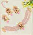 Charming Zarcon jewellery choker set with earrings and tika traditional design for girls and woman. 