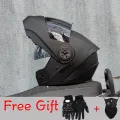 ORZ-161 Modular Filp up Motorcycle Helmet Full Face Racing Helmet Dual Visors DOT Approved motosiklet kaskı. 