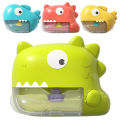 Summer Bathtub Electric Blower Foam Machine Bubble Dinosaur Suction Cup Hanging Bath Toys Musical Soap Bubble Machine for Kids. 