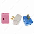 1 Turn 3 Socket US Plug United States Japan Canada India Travel Power Converter Charger Wall Socket Adapter Power Conversion. 