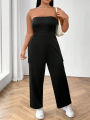 Plus Size Women's Plunge Sleeveless Jumpsuit Yoga Wear One-piece Pants Sports Fitness Outdoor Summer Best Choice. 
