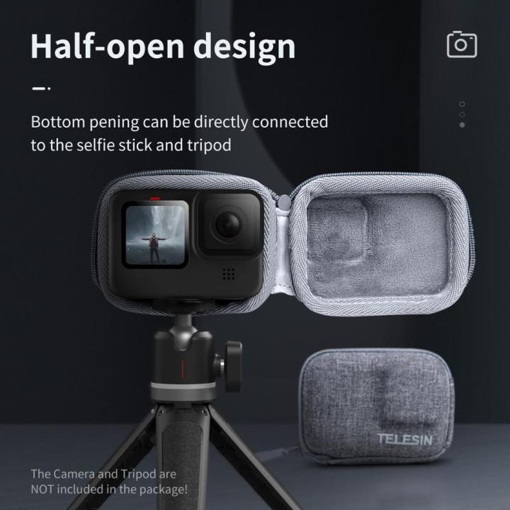 TELESIN%20Mini%20Storage%20Protection%20Bag%20Brushed%20Half%20Open%20Quick%20Release%20Carrying%20Case%20for%20GoPro%2012%20Hero%2011%20for%20GoPro%20Hero%2010%209%20Black%20-%20Image%202