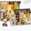 DIY Miniature Doll House Building Assembly House Toy Bedroom Decorations With Furniture Wooden Craft Toy Birthday  Dollhouse. 