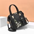Yogodlns Luxury Embroidery Handbag For Women PU Leather Tassel Crossbody Bag Designer Handle Bag Brand Female Shoudler Bag bolso.
