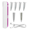 Electric Face Dermaplane Razor Dermaplaning Tool with 6 Refill Blades for Women Facial Exfoliation and Peach Fuzz Hair Removal. 