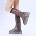 2023 New High tube Waterproof shoe Cover Long Length Slip-resistant Zipper Rain Boots Overshoes Waterproof Rainy Days Useful. 