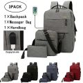 Travel Laptop Backpack with Shoulder Bag and Pouch. 