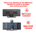 Universal 10.26" Car Intelligent 4K 360° Rotatio Car DVR Dash Cam Wireless CarPlay & Android Auto Bluetooth WIFI Rear Reversing.
