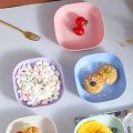 Set of 10 Plate Set with Stand - Stackable Plate Holder, set of 10 plates - ten plates- plates- Space-Saving Design, Dishwasher Safe - mix colours plastic plates. 