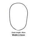 45/50/55/60cm Black Rubber Leather Chain Stainless Steel Lobster Buckle DIY Necklace Pendant Jewelry Making Handmade Rope. 