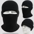 2In1 Mask Beanies Hat Kintted Thicken Winter Ski Balaclava Full Face Mask Thermal Windproof Coldproof Running Earmuffs Hat.