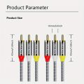 SUNKANDI Audio Video RCA Cable，3RCA Male to 3RCA Male 24K Gold Plated AV audio Cable for Speaker, Amplifier, DVD Player and More. 