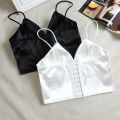 Satin crop top. 