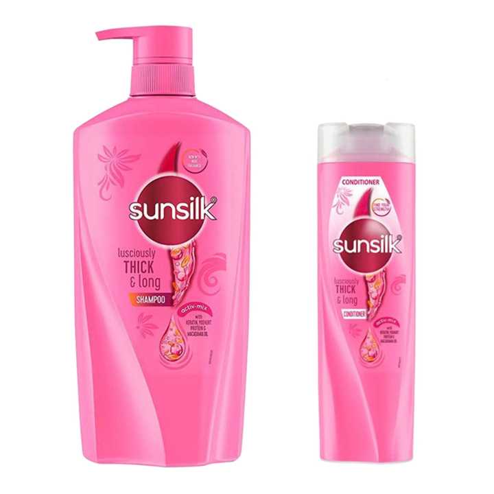 Sunsilk Lusciously Thick & Long Shampoo 625 ml + Conditioner 180ml (Combo Pack)