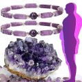 Natural Amethyst Body-purify Slimming Bracelet Stone Energy Yoga Bracelets for Women Weight Loss Bracelet Fatigue Relief Healing.