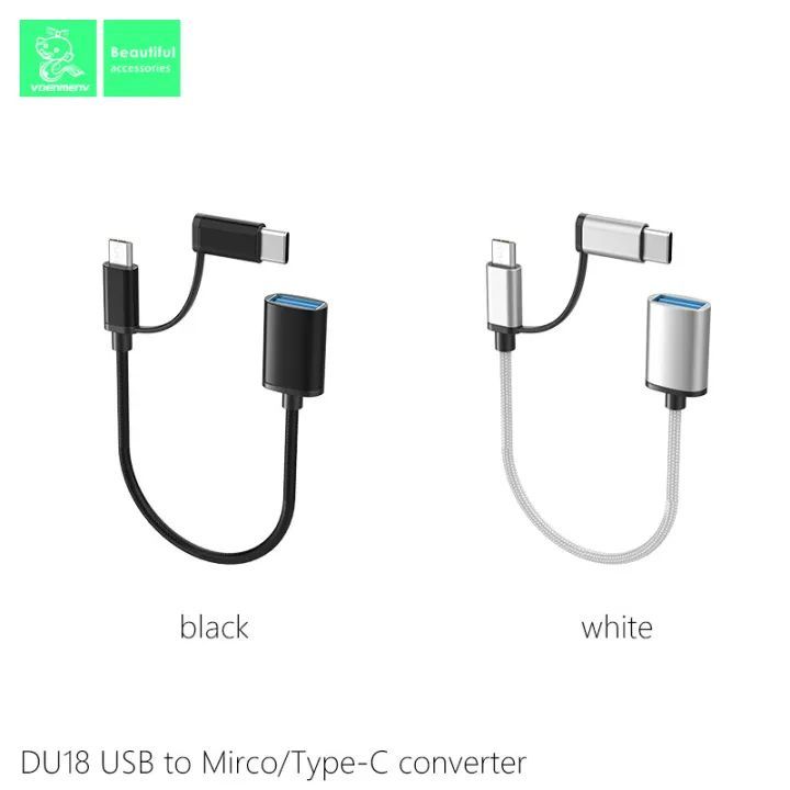 VDENMENV%20DU18%20OTG%20Adapter%20Type-C+Micro%20USB%200.1m%20USB%20TO%20MICRO%20AND%20TYPE-C%20Converter%20USB%203.0%20Data%20Transmission%20-%20Image%203
