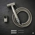 MUSLIM SHOWER STAINLESS STEEL WITH HOLDER AND 1 METER CHAIN. 