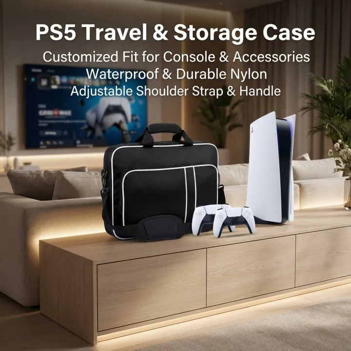 PS5%20Travel%20Case%20Protective%20Bag%20for%20PS5%20Console%20Disc/Digital%20Edition%20with%20Controllers%20Game%20Cards%20Headset%20Organizer%20-%20Image%202