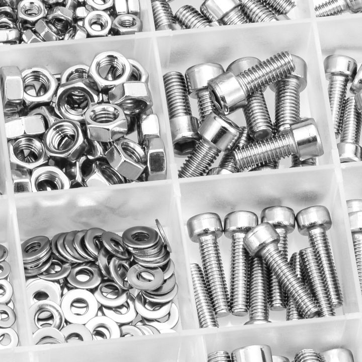 SATANTECH 1600Pcs Metric Screw Assortment,M2 M3 M4 M5 Metric Bolt Assortment ,304 Stainless Steel Metric Machine Screws,Hex Socket Head Cap Screws Nuts And Bolts Assortment Kit With Flat & Lock Washers - View #5
