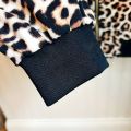 Stylish Leopard-Printed Velvet Zipper Bomber Jacket For Ladies. 