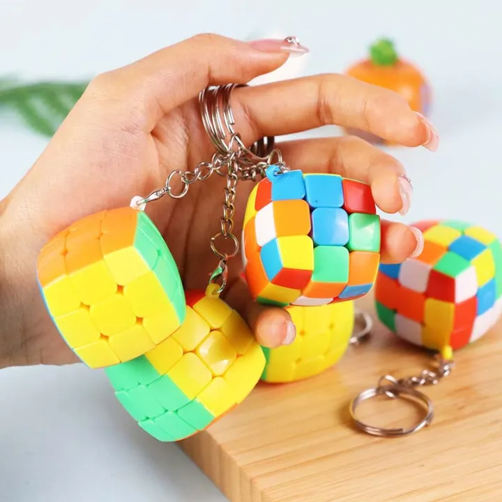 Mini Cube Key Chain Mini Cube Keychain 3x3x3 3.5CM Educational Puzzle Toys Problem Solving ...