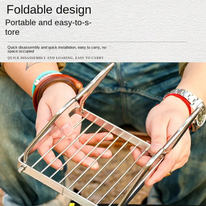 Outdoor%20Stainless%20Steel%20Stove%20Holder%20Camping%20Portable%20Folding%20Mini%20Barbecue%20Rack%20Pot%20Holder%20Baking%20Tray%20Holder%20-%20Image%202