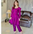 Silk Short frock with capri for women. 