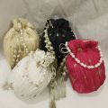 Embroidered fancy potli clutch golbag for wedding parties and gift. 