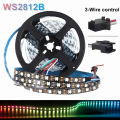 5m RGB Colored Light WS2812B 5050 RGBIC 5V Smart Waterproof LED Strip Individually Addressable IC 30/60/144Pixels/Leds/m Light. 