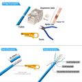 ZOERAX 2PCS Cat6a Cat7 Keystone Jack Cat7 RJ45 STP Tool-Less Type Zinc Alloy Module Jacks Adapter Coupler for 22 to 26 AWG.