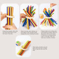 Wooden Stick Board Game Parent Child Interaction Montessori Wooden Toys, 4-sided Acrylic Cylinder Game, Stick Picking Game.