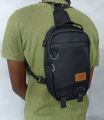 One side bag two colour chest bag.