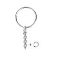 10/30/50pcs Open Metals Key Ring with Chain and Jump Rings Silver Color Metal Parts with Open Ring and Connector DIY Jewelry.