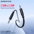 BOROFONE BL26 1m 3.5mm Male to Male Standard AUX Audio Cable (Black) 3.5mm Male to Male Audio Cable Sound Card 1Meter. 